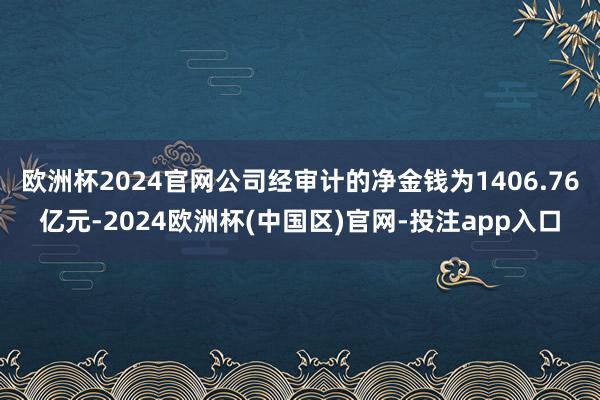 欧洲杯2024官网公司经审计的净金钱为1406.76亿元-2024欧洲杯(中国区)官网-投注app入口