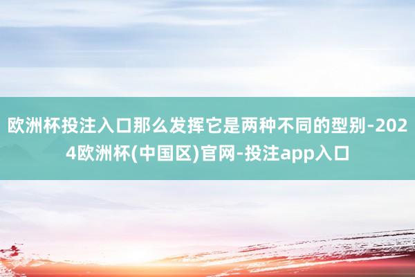 欧洲杯投注入口那么发挥它是两种不同的型别-2024欧洲杯(中国区)官网-投注app入口