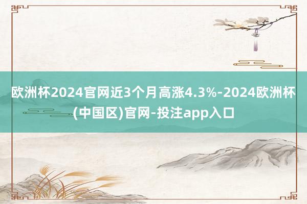 欧洲杯2024官网近3个月高涨4.3%-2024欧洲杯(中国区)官网-投注app入口