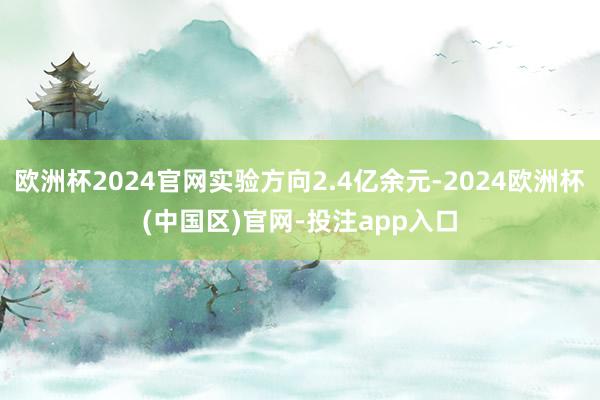 欧洲杯2024官网实验方向2.4亿余元-2024欧洲杯(中国区)官网-投注app入口