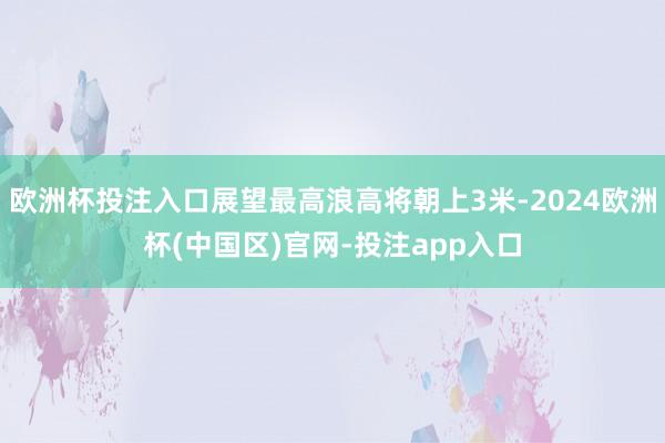 欧洲杯投注入口展望最高浪高将朝上3米-2024欧洲杯(中国区)官网-投注app入口