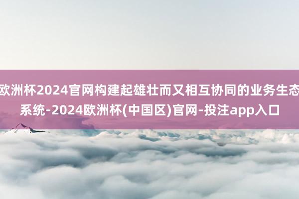 欧洲杯2024官网构建起雄壮而又相互协同的业务生态系统-2024欧洲杯(中国区)官网-投注app入口
