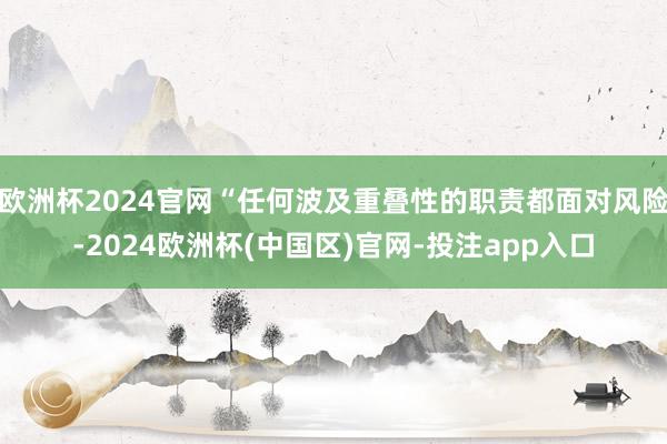欧洲杯2024官网“任何波及重叠性的职责都面对风险-2024欧洲杯(中国区)官网-投注app入口