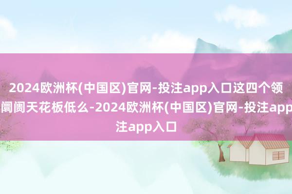 2024欧洲杯(中国区)官网-投注app入口这四个领域的阛阓天花板低么-2024欧洲杯(中国区)官网-投注app入口