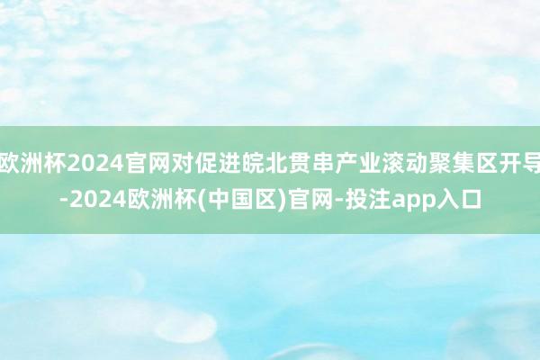 欧洲杯2024官网对促进皖北贯串产业滚动聚集区开导-2024欧洲杯(中国区)官网-投注app入口