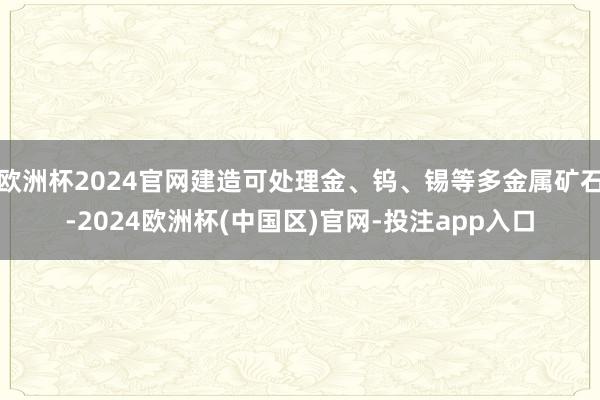 欧洲杯2024官网建造可处理金、钨、锡等多金属矿石-2024欧洲杯(中国区)官网-投注app入口