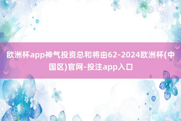 欧洲杯app神气投资总和将由62-2024欧洲杯(中国区)官网-投注app入口
