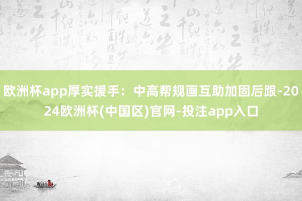 欧洲杯app厚实援手：中高帮规画互助加固后跟-2024欧洲杯(中国区)官网-投注app入口