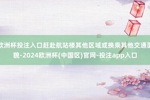 欧洲杯投注入口赶赴航站楼其他区域或换乘其他交通面貌-2024欧洲杯(中国区)官网-投注app入口