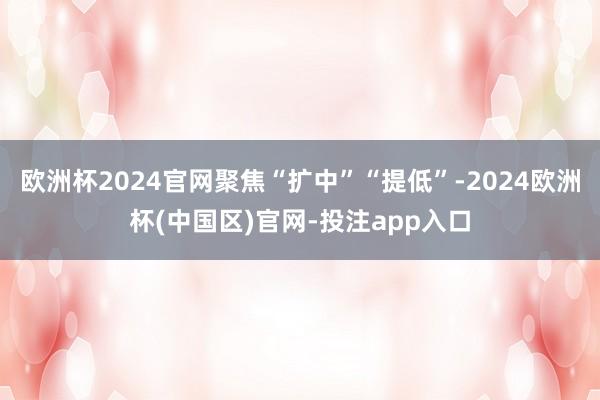欧洲杯2024官网聚焦“扩中”“提低”-2024欧洲杯(中国区)官网-投注app入口