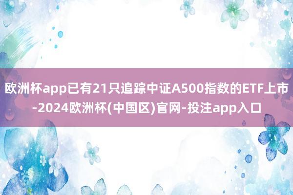 欧洲杯app已有21只追踪中证A500指数的ETF上市-2024欧洲杯(中国区)官网-投注app入口