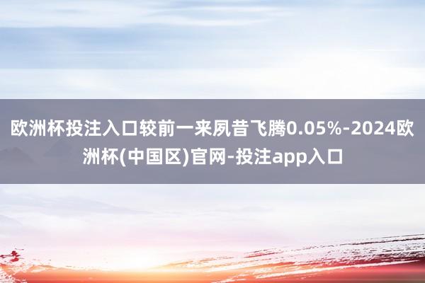 欧洲杯投注入口较前一来夙昔飞腾0.05%-2024欧洲杯(中国区)官网-投注app入口