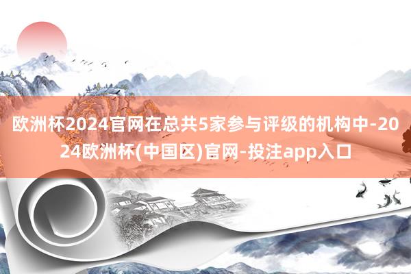 欧洲杯2024官网在总共5家参与评级的机构中-2024欧洲杯(中国区)官网-投注app入口