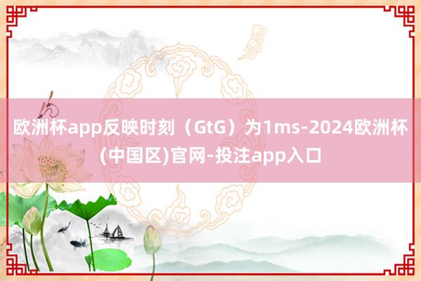 欧洲杯app反映时刻（GtG）为1ms-2024欧洲杯(中国区)官网-投注app入口