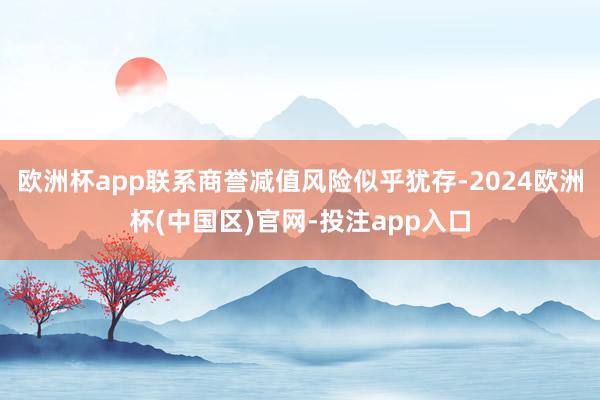 欧洲杯app联系商誉减值风险似乎犹存-2024欧洲杯(中国区)官网-投注app入口